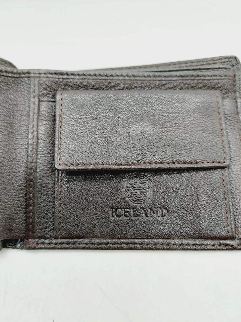 Vintage Iceland Wallet Bilfold Black Souvenir